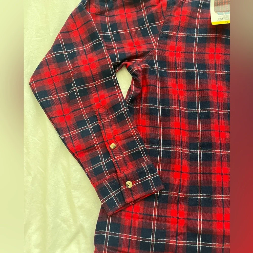Red and Blue Plaid Flannel - Picture 3 of 5